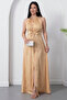 Halter Neck Front Tie Satin Dress K-251656