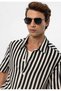 Oversize Openwork Striped Shirt - 5