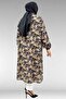 68046 Plus Size High Neck Buttoned Mango Tunic - Ethnic Pattern Black - 5