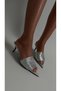 Shena Heelled Slippers Silver - 5