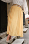 Women's Crinkled Flared Skirt Yellow - 3