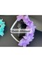 Lilac Purple Floral Pearl Embellished Crown Henna Engagement Bridesmaid Special Occasion Women's Children's Crown - 3