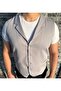 Men's Slim Fit Mono Collar Full Fabric Vest