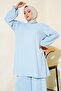 Women's Tunic Trousers Double Set Blue 1013 - 2