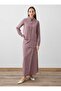 Tunic & Asymmetrical Cut Skirt Detailed Dusty Rose Striped Set - Exclusive - 3