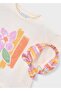 Girl's Hairband Tshirt Cream - 6