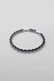 Unisex Geometric Stone Detailed Bracelet Black