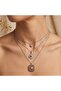 Kly-1003 Medallion Detailed Triple Necklace - 2
