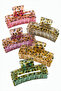 Floral Patterned Rectangular Clasp Hairpin (8 cm) Women's Elegant Stylish Bun Hairpin - 2