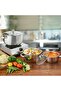 STAINLESS STEEL 6 PC COOKWARE SET WITH STEAMER, VICS06, SAUCEPAN - 16CM WITHOUT LID | CASSEROLE - 20 & 24CM WITH GLASS LID | STEAMER INSERT - 20CM - 3
