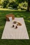 Picnic Mat Beach Rug Sand-Repellent Water-Repellent Oxford Fabric 100X150 Beige Checkered with Bag - 4