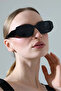 Women's Black Frame Handle Detail Black Glass Sunglasses - 3