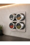 Solingen 4-Piece Magnetic Spice Rack Set 304 Stainless Steel Wall-Mounted Spice Organizer with Glass Lid - 3