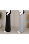 2-Piece Wide Leg Sweatpants Black Gray Daily Use Loose Fit Plus Size - 2