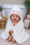 Baby Girl Luxury Premium Lace Bathrobe Towel Set 100% Cotton Newborn Gift Set Stl7211 - 3