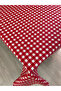 Country Red Gingham Tablecloth |   Liquid-Proof Linen Fabric |   Custom Size Tailoring | Oeko-Tex ®   100 - 3