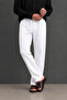 Men's White Premium Linen Textured Lace-Up Elastic Waist Comfortable Fit Casual Trousers - 3