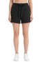 Premium - Tide Collection |   Black Lace-Up Wrinkled Textured Comfortable Cut Women's Shorts