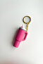 Quencher Thermos with Straw Pink Gold Chain Keychain - 2