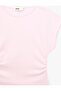 Cotton Slim Fit Drape Detailed Crew Neck Short Sleeve T-Shirt - 6