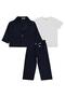 Double Pocket 3-Piece Set for 2-5 Years - Navy Blue