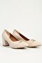 Cream Heeled Shoes Pc-55153 - 2