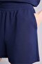 Ultra Soft Relax Fit Elastic Waist Navy Blue Bermuda Shorts H0575Ax26Sm - 4
