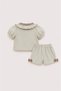 Mint Green Baby Girl Set with Leopard Collar Detail - 2