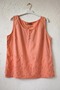 Salmon Color Pool Collar Sleeveless Buttoned 3D Embroidered Washable Casual Cotton Woven Blouse 68 55 - 2