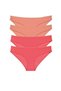 4 Pieces Eco Set Lycra Women's Slip Panties Powder Fuchsia