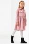 Girl's Long Sleeve Buttoned Dress 1549- P - 3