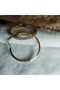 Gold Color Stone-Set Hoop Earrings - 4