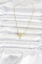 Necklace 316l steel chain gold color bow model women - 2