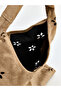 Ozmarka New Season Floral Patterned Suede Women's Shoulder Bag and Wallet - 5