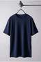 Men's regular fit crew neck ribbed knit t-shirt - navy - 7