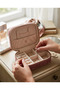 Jewelry Box Organizer Travel Case Necklace Ring Earring Organizer Velvet Pink 12Cmx8Cm - 6
