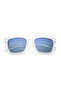 Polarized Sunglasses Clear Crystal Frame Blue Mirror Lens 51.4mm - P494BL9PV - 6