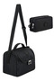 Black Tr5 Set of 2 Crinkle Fabric Thermal Lunch Box + Double Pencil Holder Secim - 8