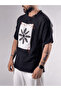 Design Floral Patterned Black T-Shirt Coc3214