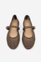 Women's Round Toe Hand Knitted Mary Jane Strappy Ballerinas Danela Brown - 7