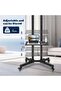 Premium Heavy-Duty Mobile TV Stand Cart for 32–75 Inch TVs, Height Adjustable Rolling Floor TV Mount - 8