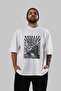 For the Love of Cats 91 Front Cat Printed White Oversize T-Shirt 100% Cotton Unisex Cat Lover Premium Design - 6