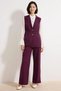 Women's Plus Size Buttoned Vest Pants Set Interlock Fabric Relaxed Fit Casual Combinations Modern - 4