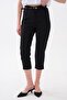 Women's Belt Detailed Capri Pants 260600 - - 3