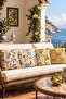 Orange Flowers Patterned 4-Piece Throw Pillow Cover Set - 2