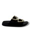 20061-063-26 Suede Anatomical Double Buckle Women's Slippers - 2