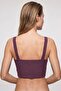 Women's Burgundy Melange Camisole Bralet - 3