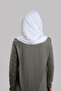 White Practical Ready-To-Wear Shawl Patterned Chiffon Hijab Bonnet 2415_42 - 4
