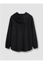 New Season Black Hooded Women's Tunic - 4