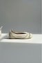 Genuine Leather Women's Daily Ballerinas with V-Cut Detail - 4
